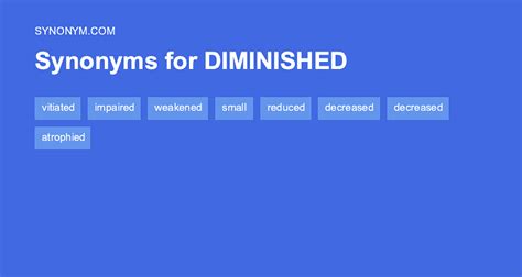 other words for diminished.